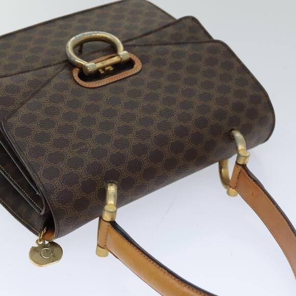 CELINE Macadam Canvas Hand Bag Pvc Brown - Picture 6 of 13